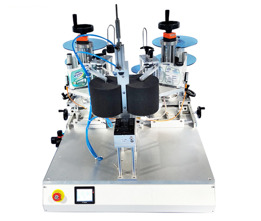 semi automatic flat label applicator labeling machine